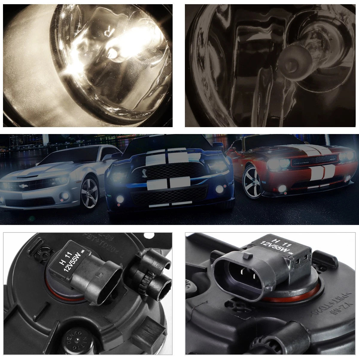 Fog Lights for Nissan Rogue (2014–2016) - Smoked Lens, Switch & Bezel