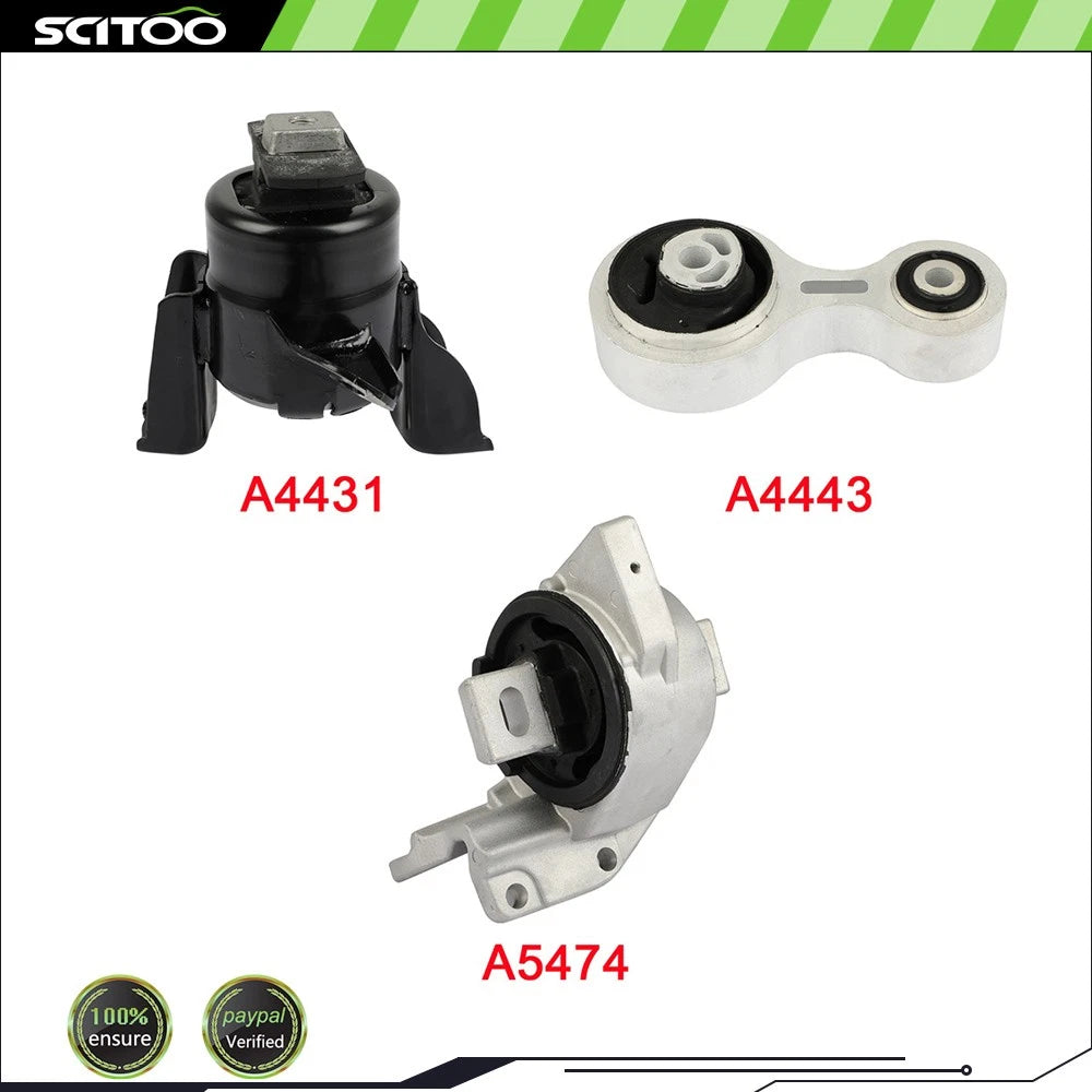 3X Engine Motor Mount for Mazda 6 (2009–2013) A4431 A5583 A4443