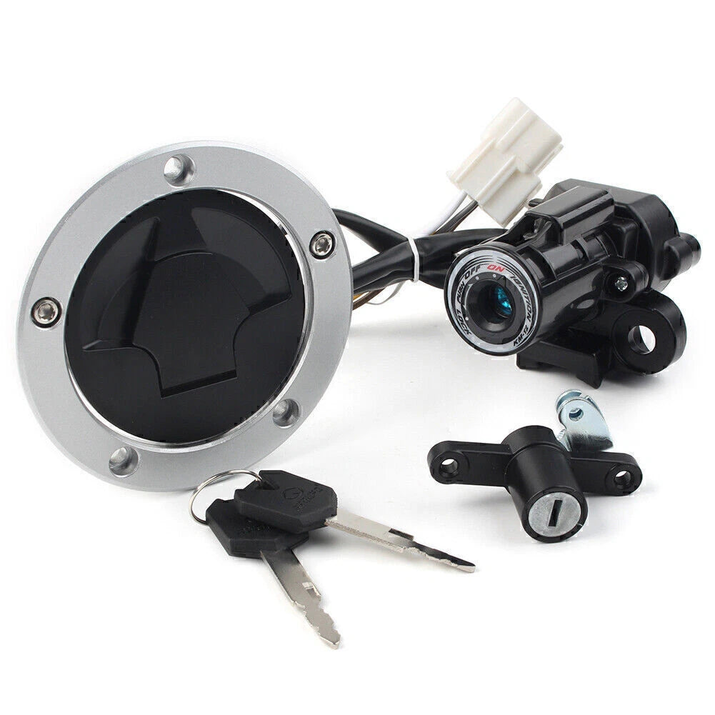 Ignition Switch Gas Cap Cover Seat Lock Key Set for Kawasaki Ninja ZX6R (2013–2018)