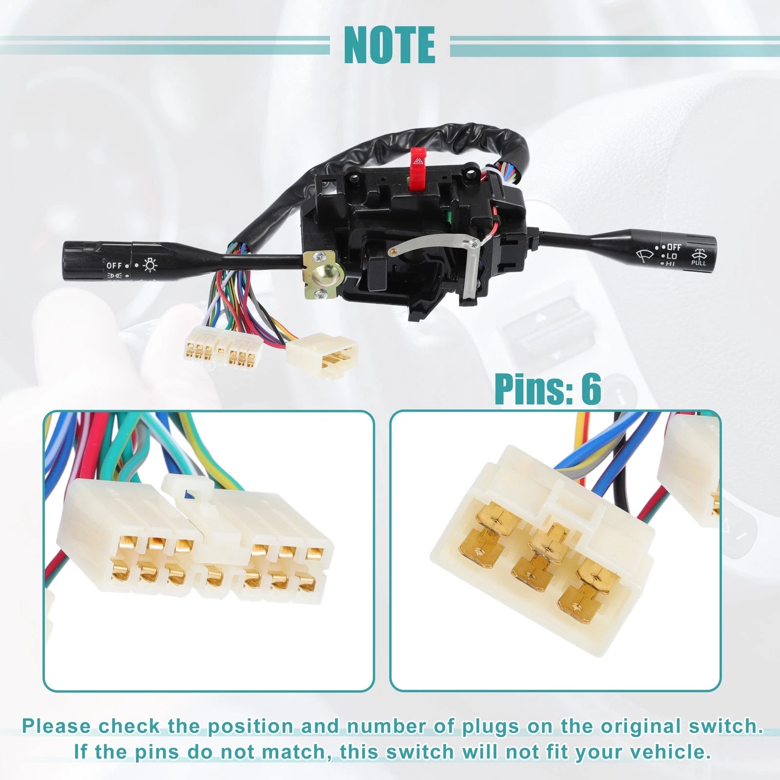 Turn Signal & Windshield Wiper Switch for Suzuki Samurai (1986–1995) 786527707812