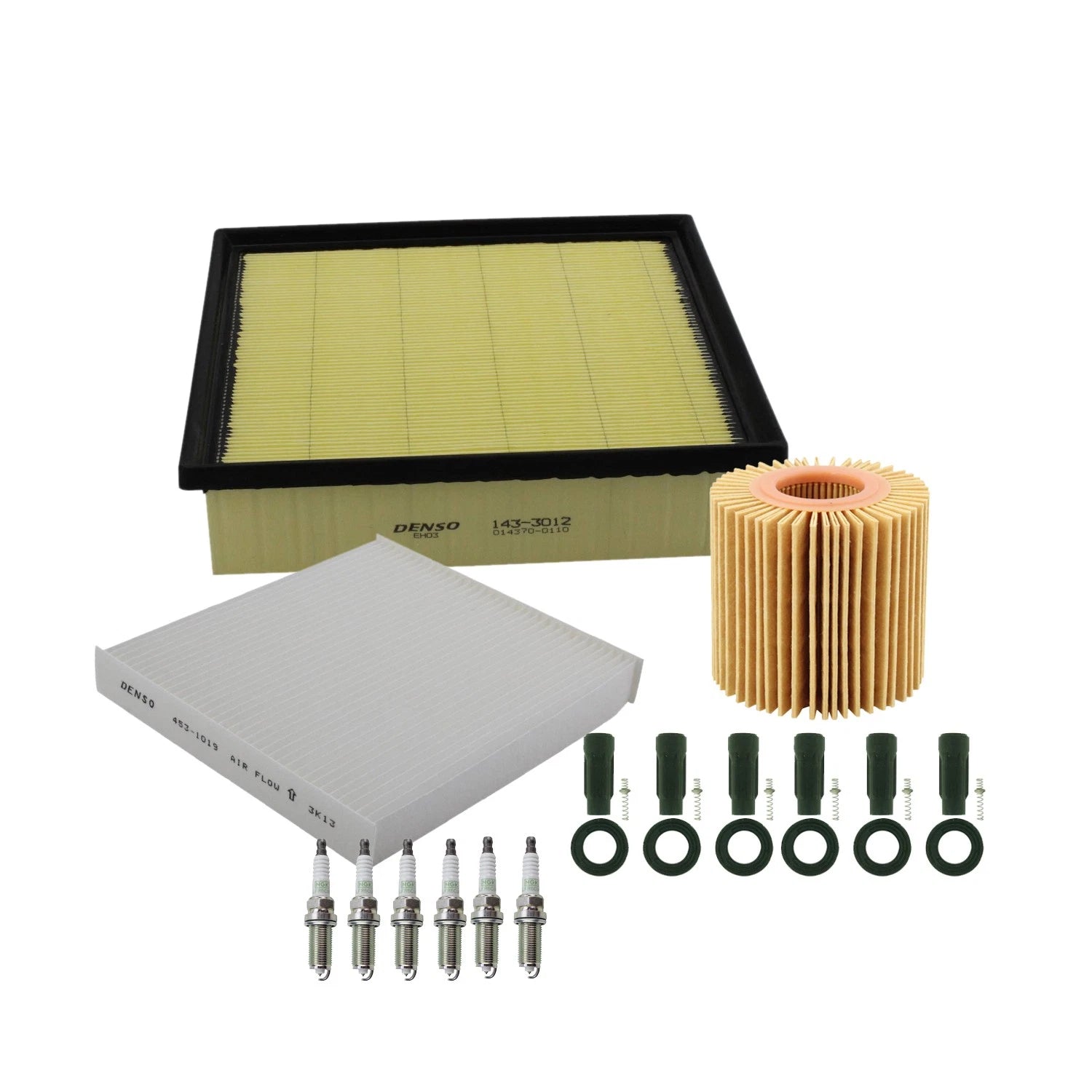 Tune Up Kit with NGK 6 Spark Plugs & Boots for ES350 Highlander RX350 (2007–2019)