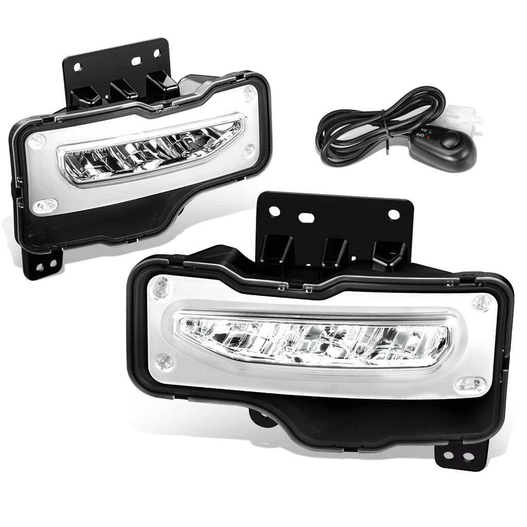 Full LED Fog Lights for GMC Sierra 1500 (2016–2019) w/Wiring Harness & Switch