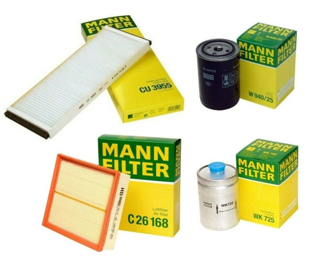 Mann Oil Air Paper Cabin Fuel Filter Service Kit for Audi A4 Quattro (1997–2001)