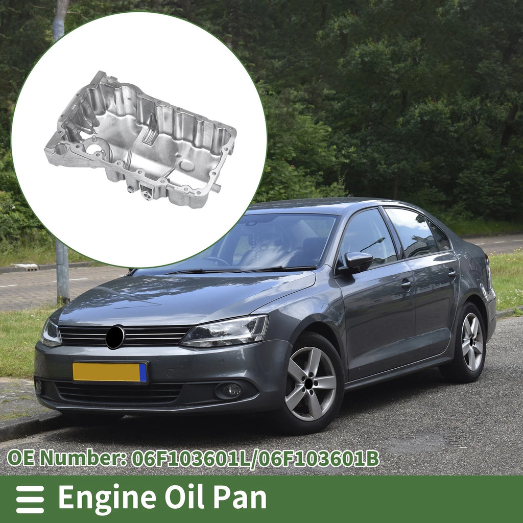 1 Pc No.06F103601L Engine Oil Pan for Volkswagen Jetta (2006–2008) Aluminum