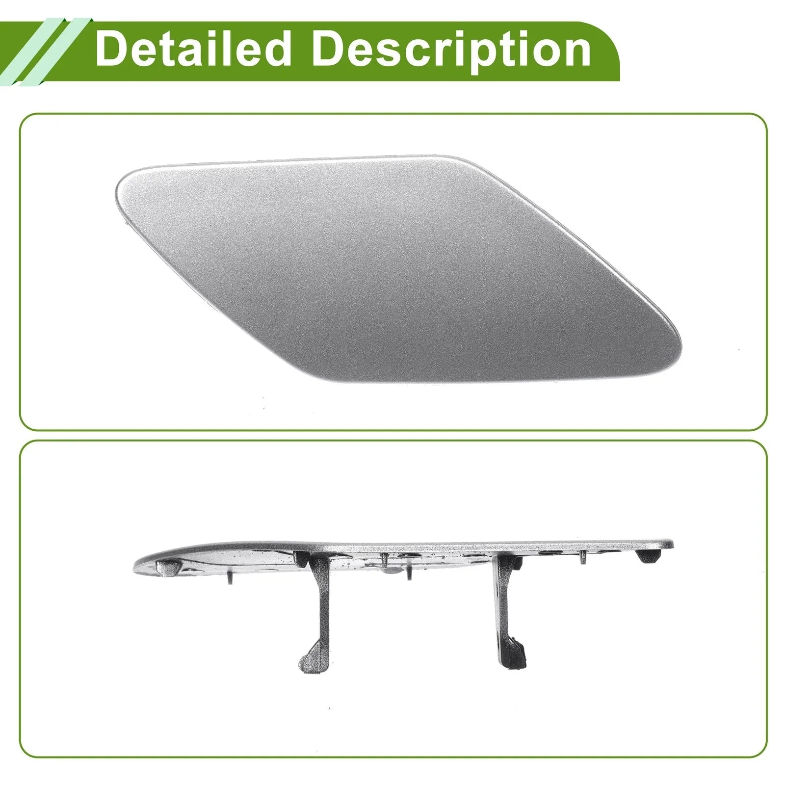 Washer Nozzle Cover for Porsche Cayenne (2003-2010) - Silver Tone