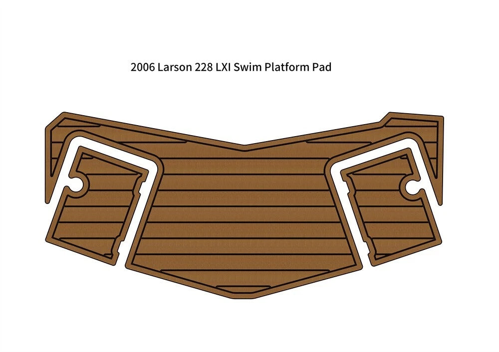 Swim Platform Step Pad for Larson 228 LXI (2006) - EVA Foam Teak Deck Mat