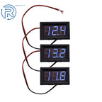 3X Blue LED Voltage Meter Voltmeter Panel for DC 4.5-30V