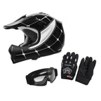 Youth Full Face Helmet for Motocross Dirt Bike ATV (S, M, L, XL)