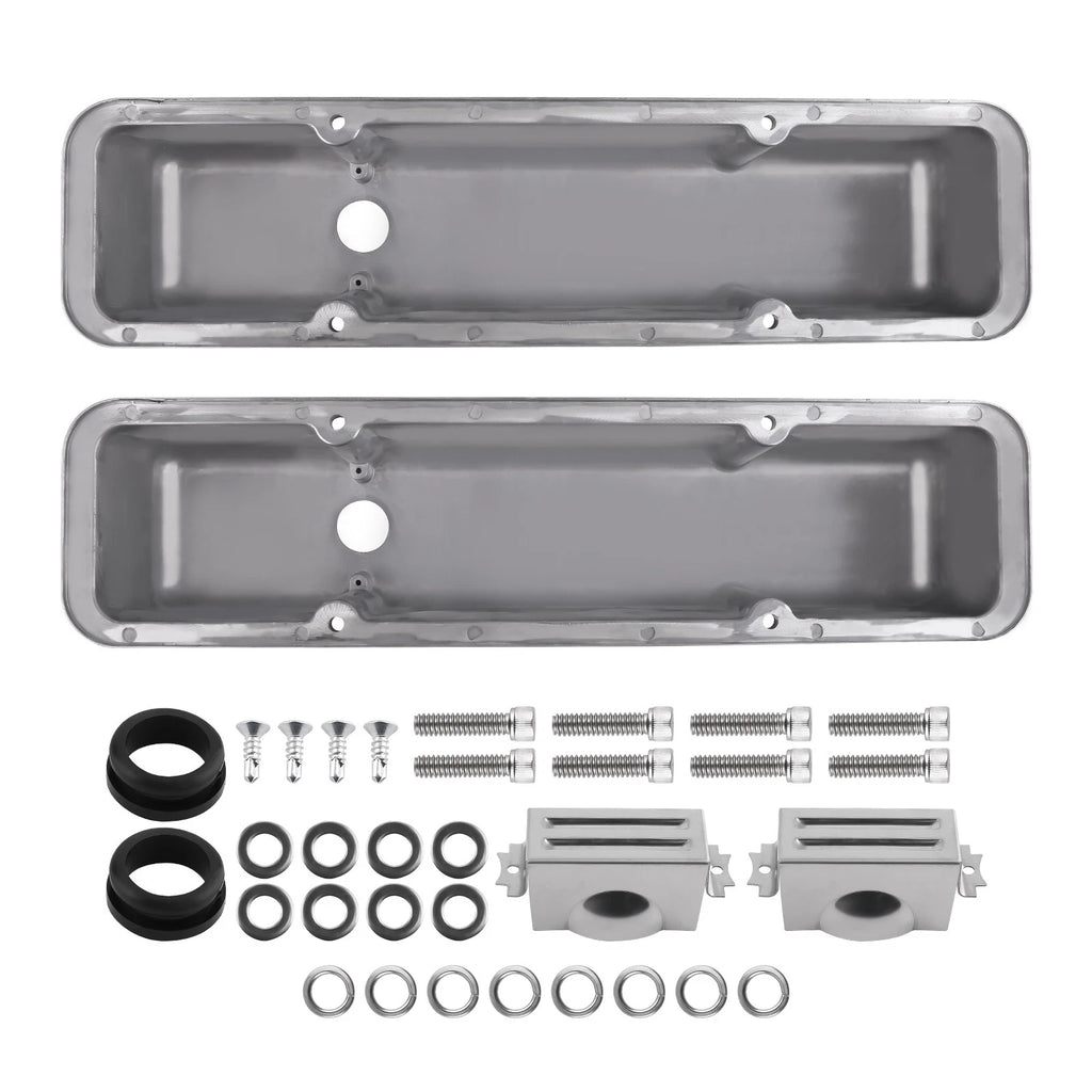 Fabricated Aluminum Valve Covers Mounting Hardware for Small Block 283, 302, 327