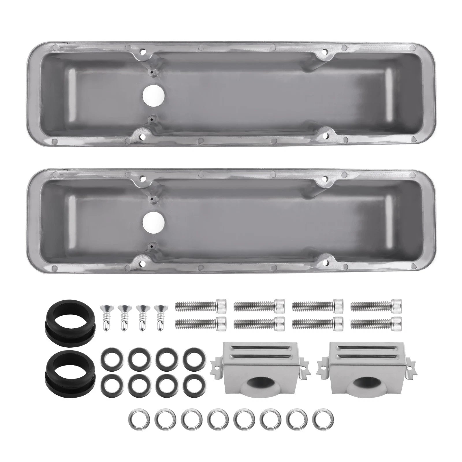 Fabricated Aluminum Valve Covers Mounting Hardware for Small Block 283, 302, 327