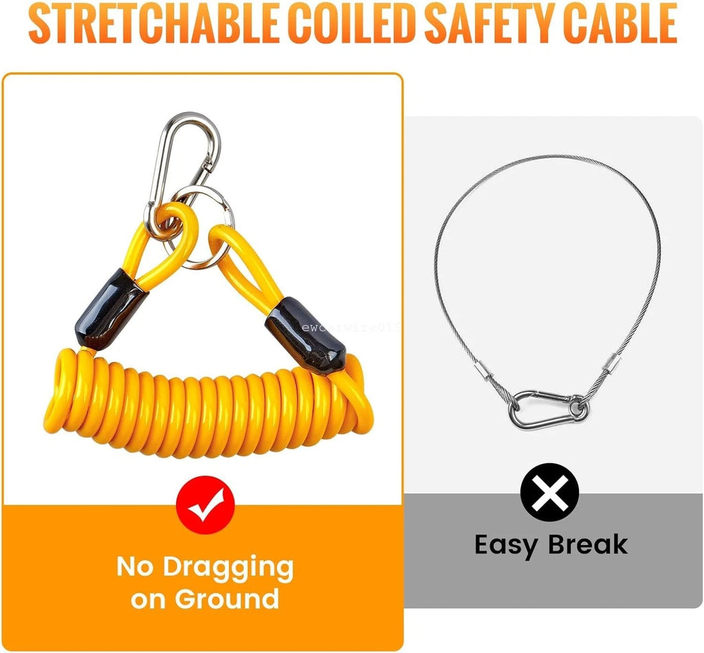 4X Breakaway Trailer Cable Coiled Brake Away Cable for RV (6FT)