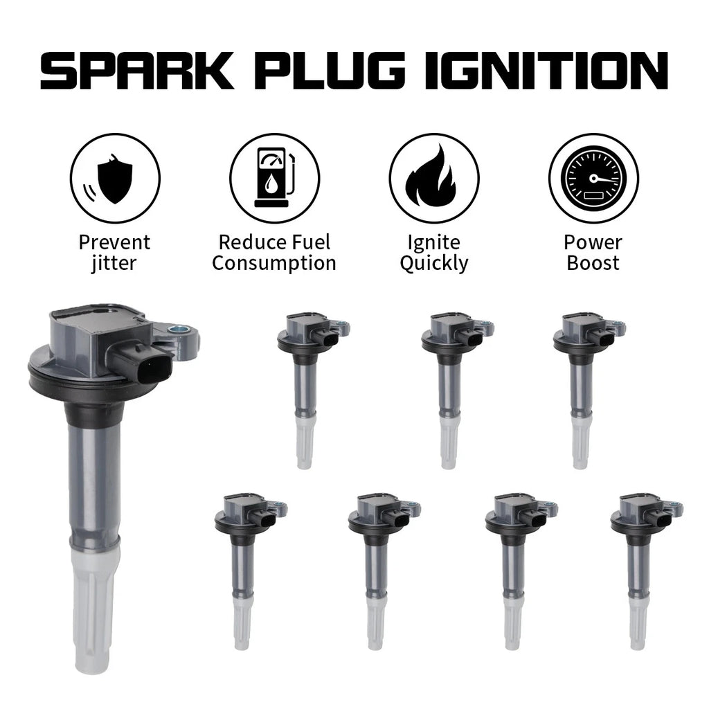 Set of 8 Ignition Coils for Ford Mustang (2011–2015), F-150 (2011–2016) 5.0L UF622