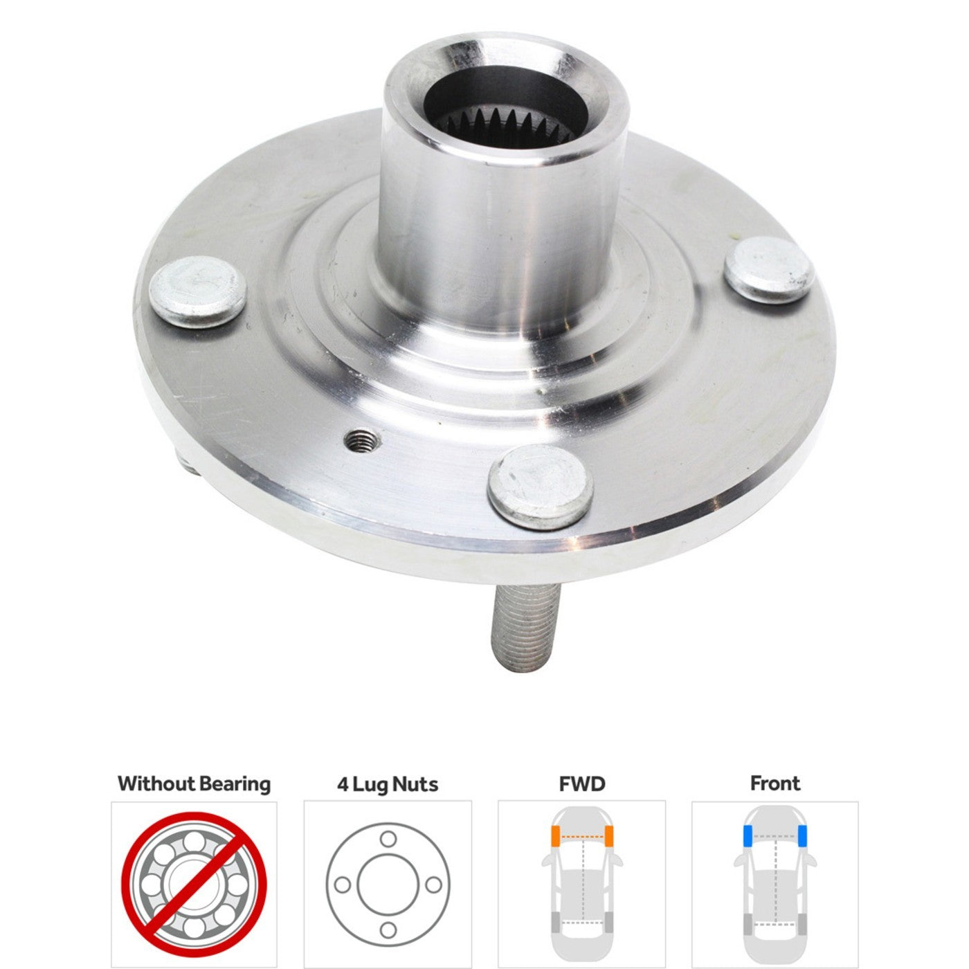 Set of 4 Wheel Hubs for Honda Accord