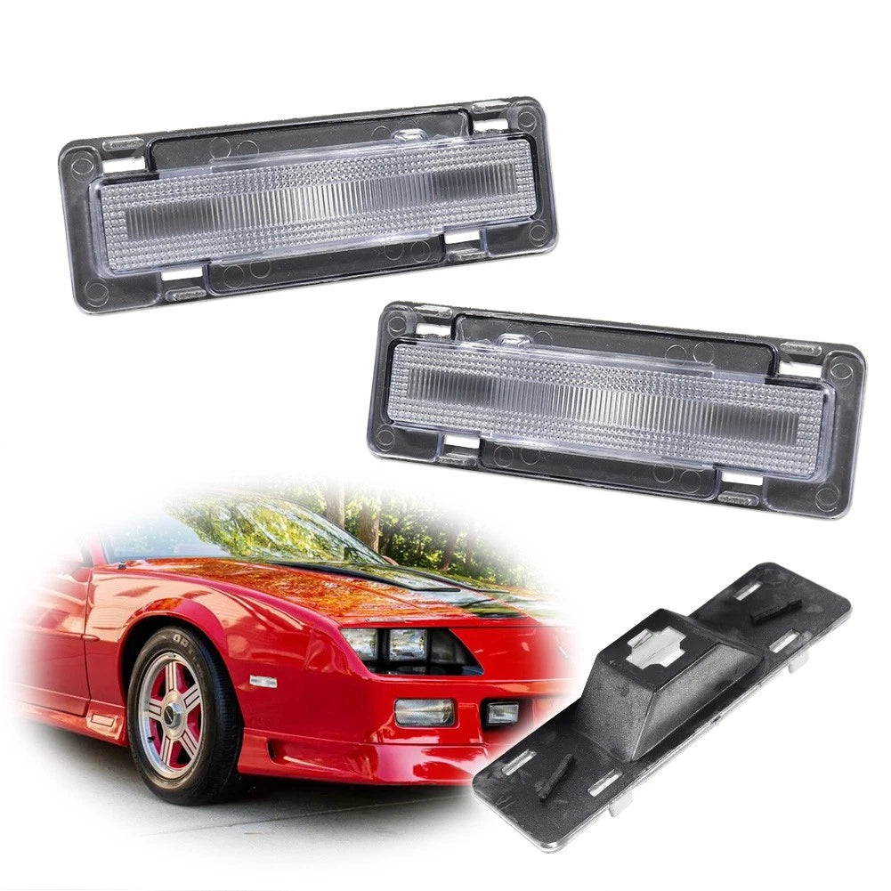 Clear Front Side Marker Light Housings for Chevy Camaro & Pontiac Firebird (1985–1992)