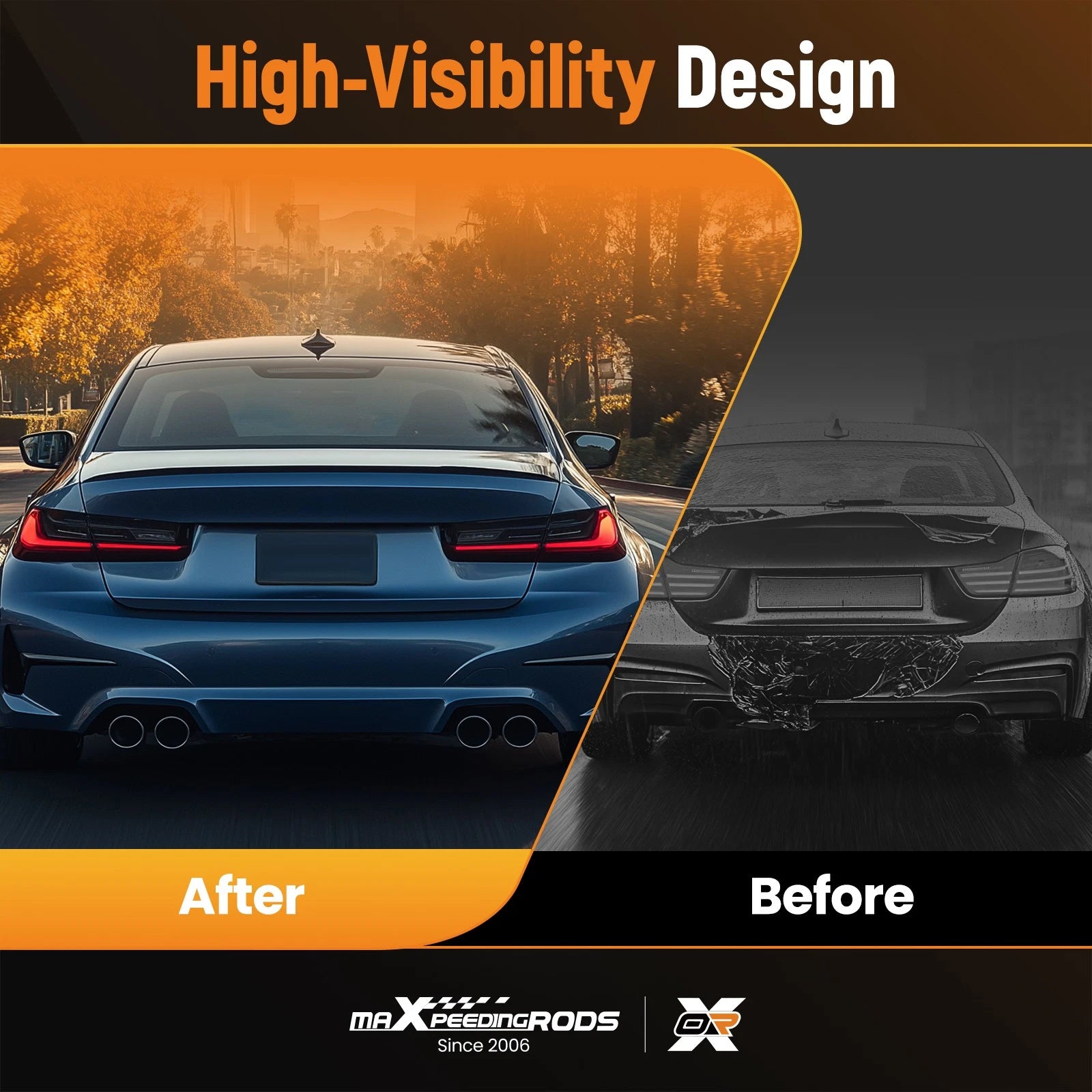 Rear Diffuser Lip for BMW 3 Series G20 (2019–2022) Carbon Fiber Style
