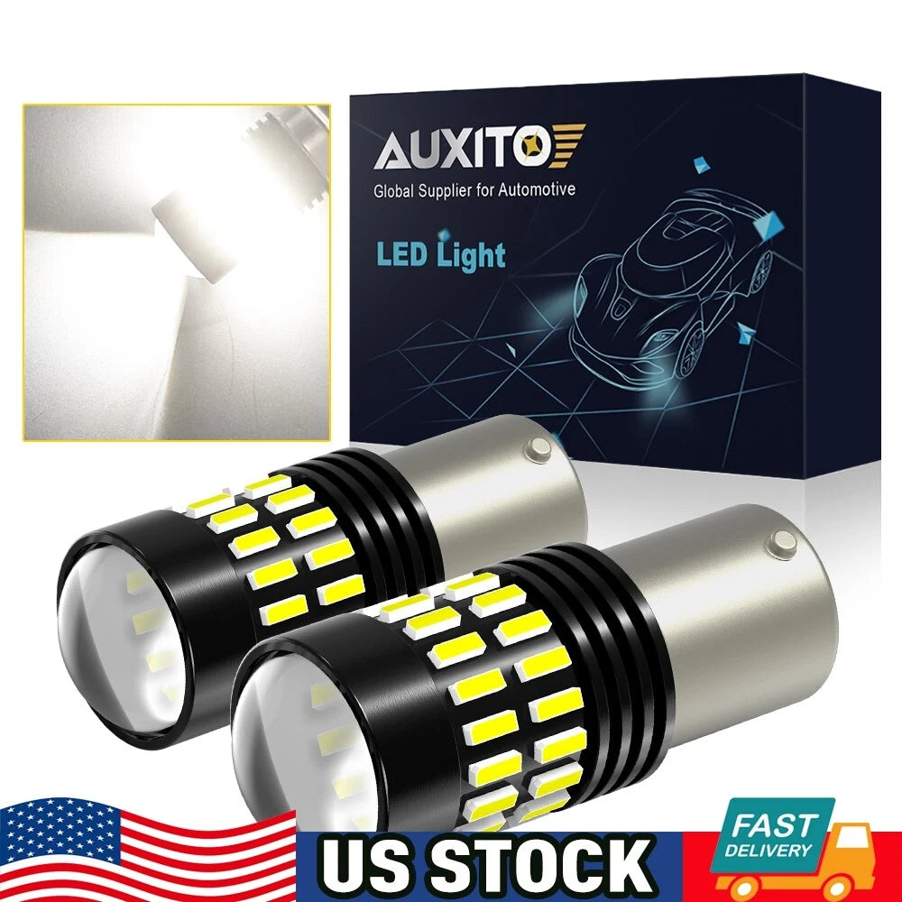 2X 1156 7506 LED Brake Tail Turn Signal Reverse Bulbs for