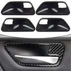 Set of 4 Carbon Look Interior Door Handle Bowl Covers for BMW 3 4 Series (F30 F34 3GT)