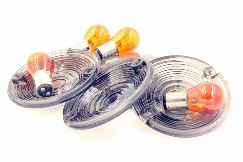Flat Turn Signal Lens for Harley Davidson Electra Glide, Road King, Heritage