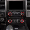 Air Condition Audio Switch Knob Trim Cover Red for Ford F150 (2015–2020)