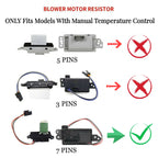 A/C Heater Blower Motor Resistor for Buick Chevy GMC Isuzu Olds (Manual AC)