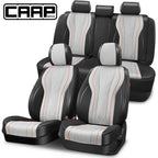 Set of 4 Universal Touring Series Seat Covers for Car Grey/Black