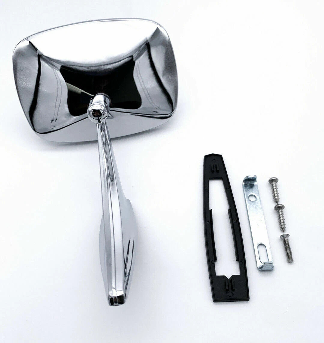 Outside Door Mirror Left with Ribbed Base for 1970–1972 Chevelle