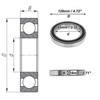 Deep Groove Ball Bearing P5 for Scooter Skateboard Wheel (85x120x18mm)