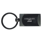 Gun Metal Two-Tone Rectangular Keychain - Officially Licensed for Chrysler 200