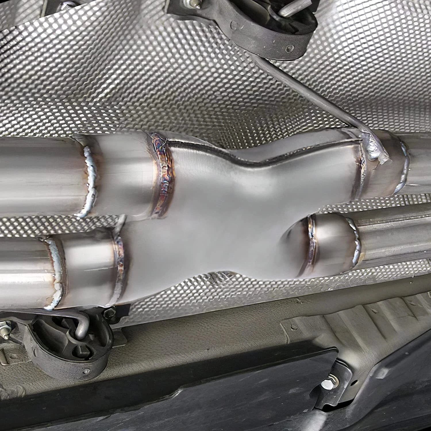 Universal Crossover X Pipe Dual 2.5" Stainless Steel Exhaust Tip
