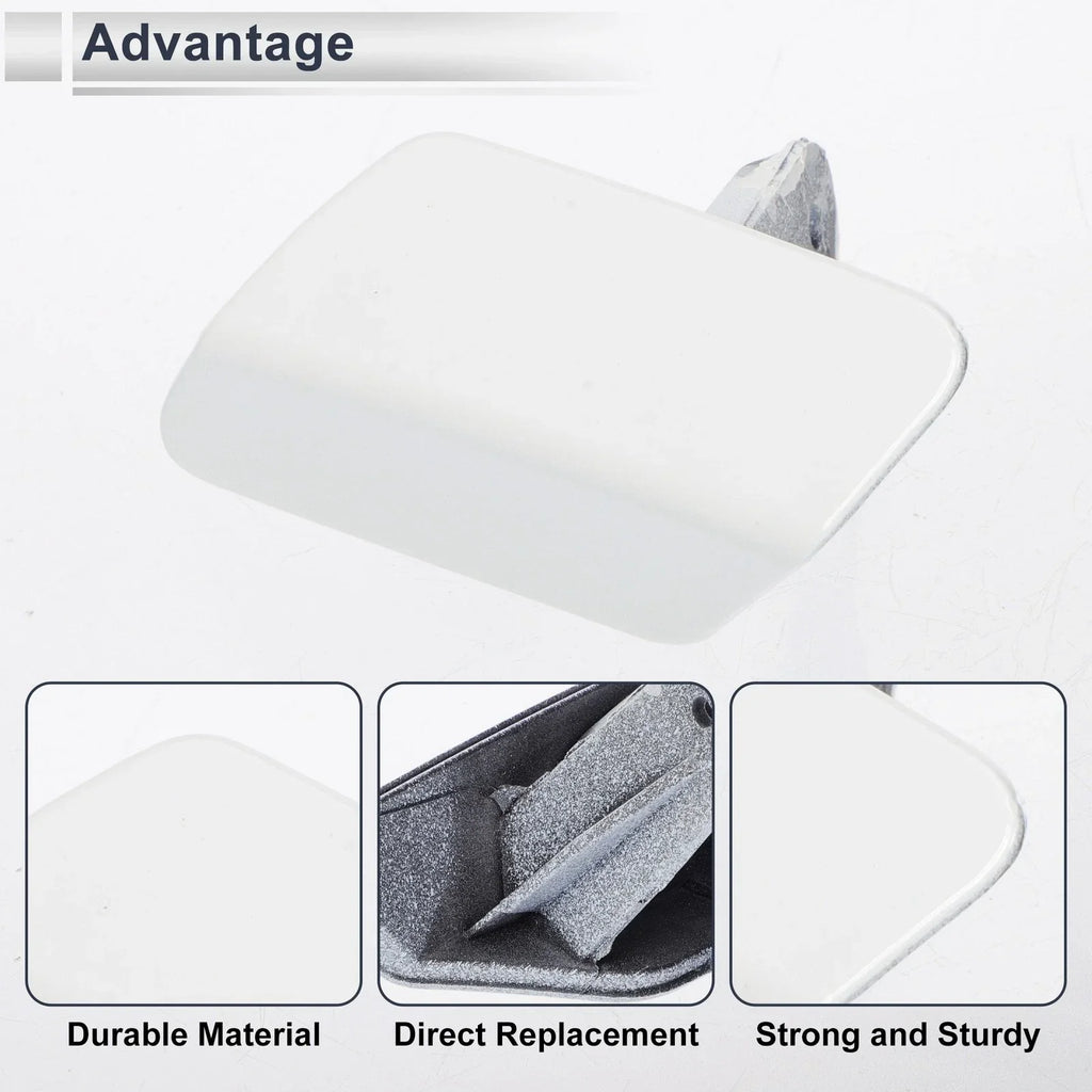 Front Left Bumper Headlight Washer Nozzle Cover Cap for BMW 320i White