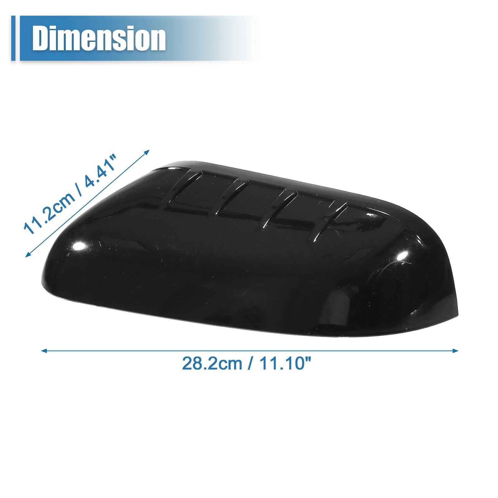 1 Pair Gloss Black Top Half Mirror Cover for Ford Explorer (2011–2015)