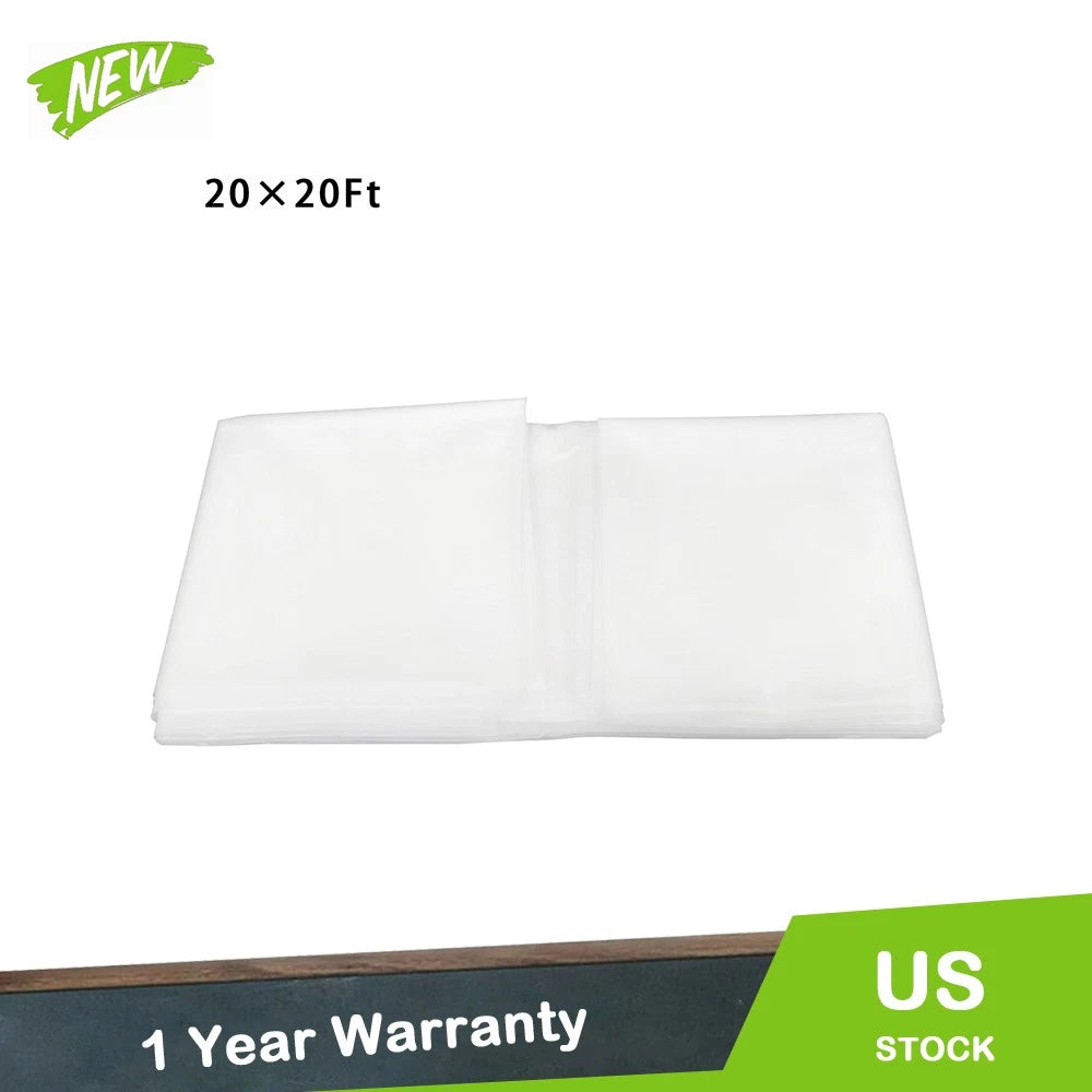 Clear Polyethylene Greenhouse Plastic Sheeting 20 x 20 ft