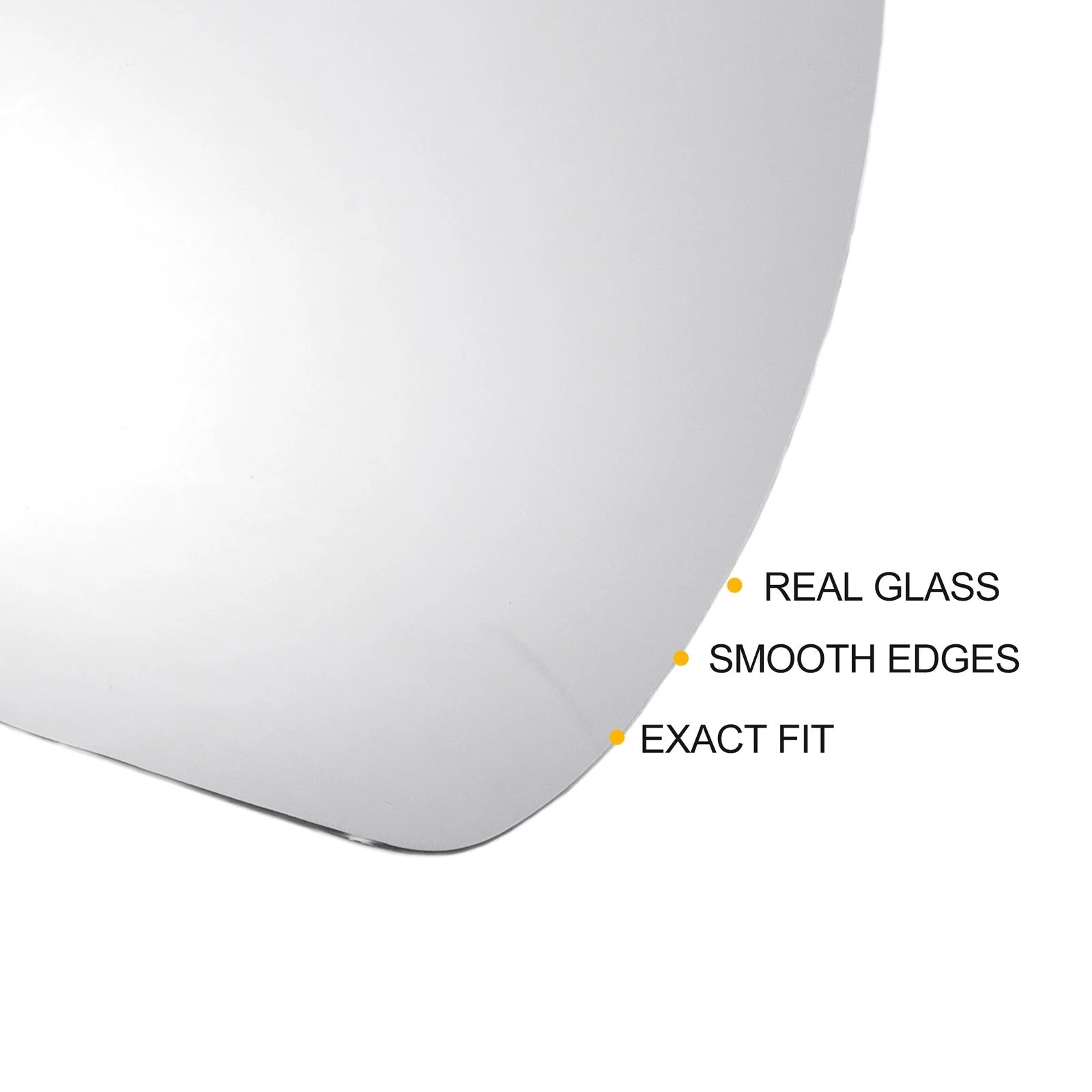 Left Side White Mirror Glass for Hyundai I30 (2017–2022)