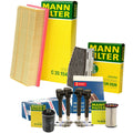 Set of 4 Spark Plugs & Coils for Audi A3 - Denso, Mann, Bosch