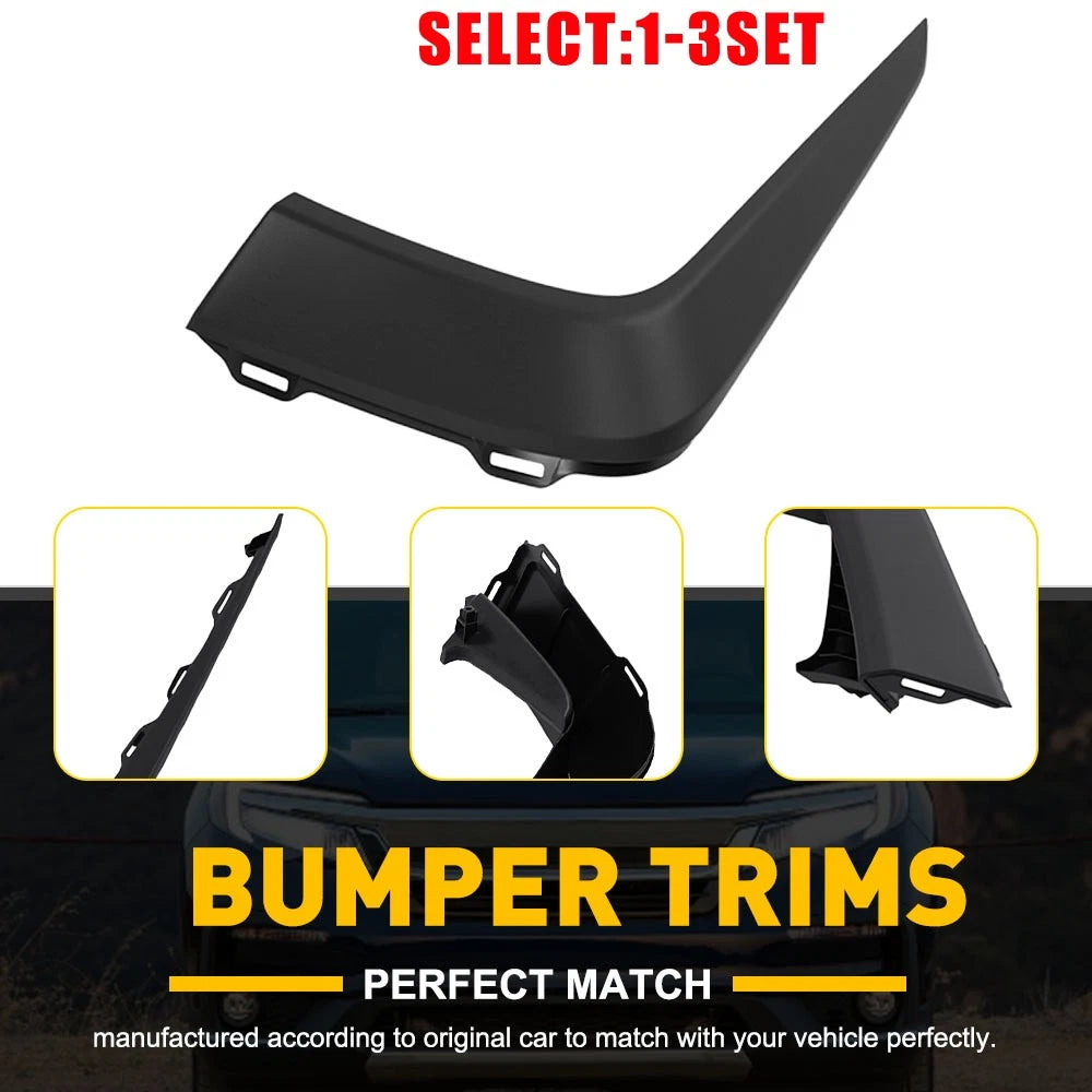 Front Left Upper Bumper Molding for Honda Pilot (2019–2022) 71108TG7A50 Black