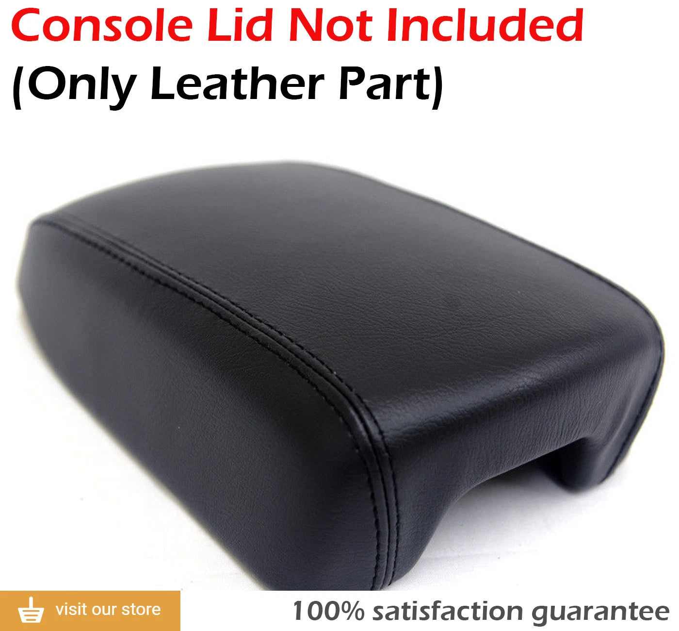 Center Console Armrest Cover for Kia Optima (2009–2010) Black Leather