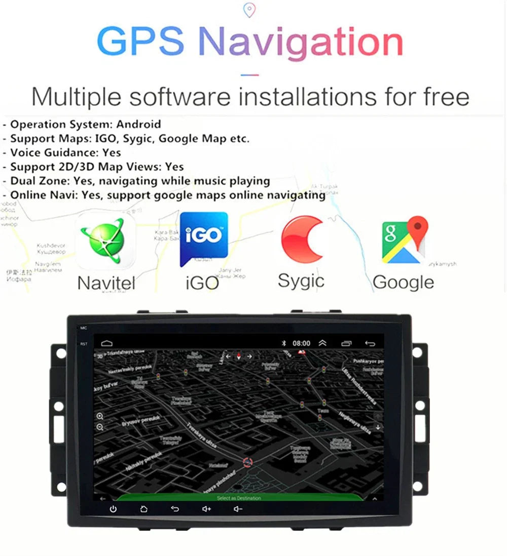 8'' Car Stereo GPS Head Unit for Jeep Grand Cherokee (2004-2007)