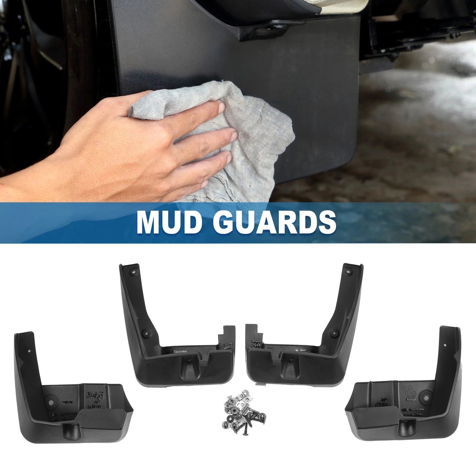 Set of 2 Front & Rear Mud Flap Splash Guards for Subaru Outback (2010–2014)