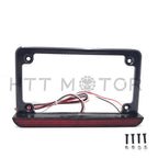 7"x4" License Plate Frame with 6" LED for Honda/Suzuki/Yamaha/Kawasaki/Harley