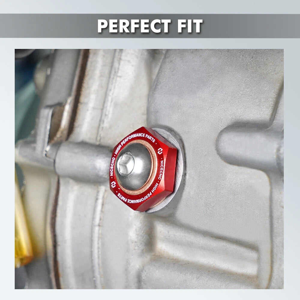 Reducer Oil Drain Plug Bolt for Yamaha Raptor 700/700R YFM700R (2011–2026) Red