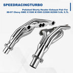 Shorty Header Exhaust Pair for Chevy GMC C1500 K1500 C2500 K2500 (1988–1997)
