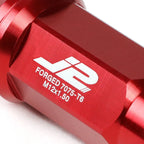 20Pcs Close-End Lug Nut Kit M12x1.5 for J2 (7075 Aluminum, Red)