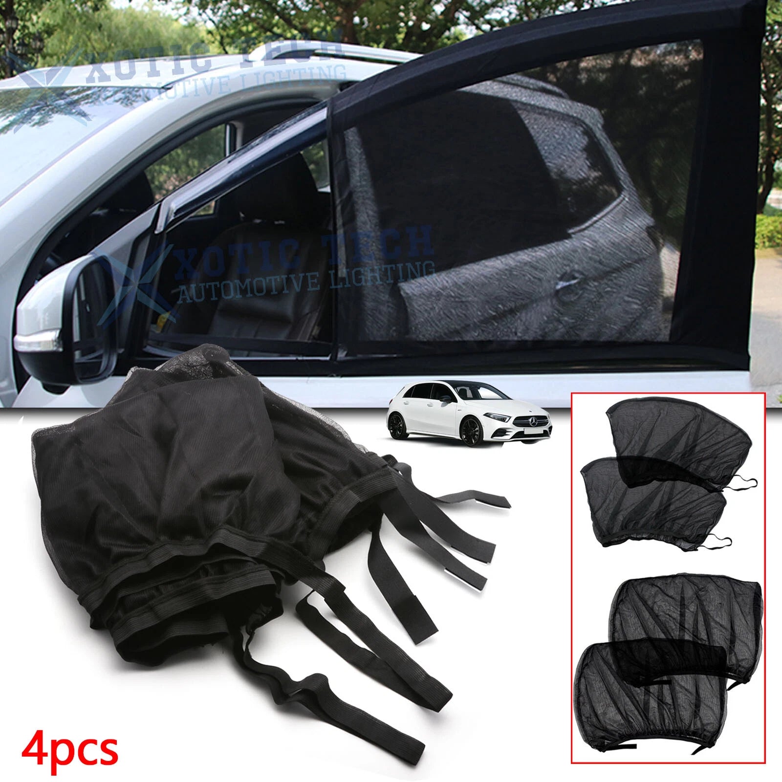 Car Side Window Visor Mesh Sunshade Shield Anti-UV for Mercedes C-Class for E-Class for CLS-Class for CL-Class (2000–2025)