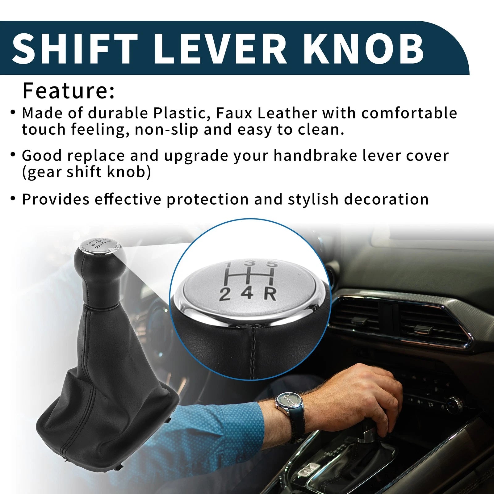 5 Speed Gear Shifter Knob with Cover No. 4B0863279A for Audi A6 (1997–2004)