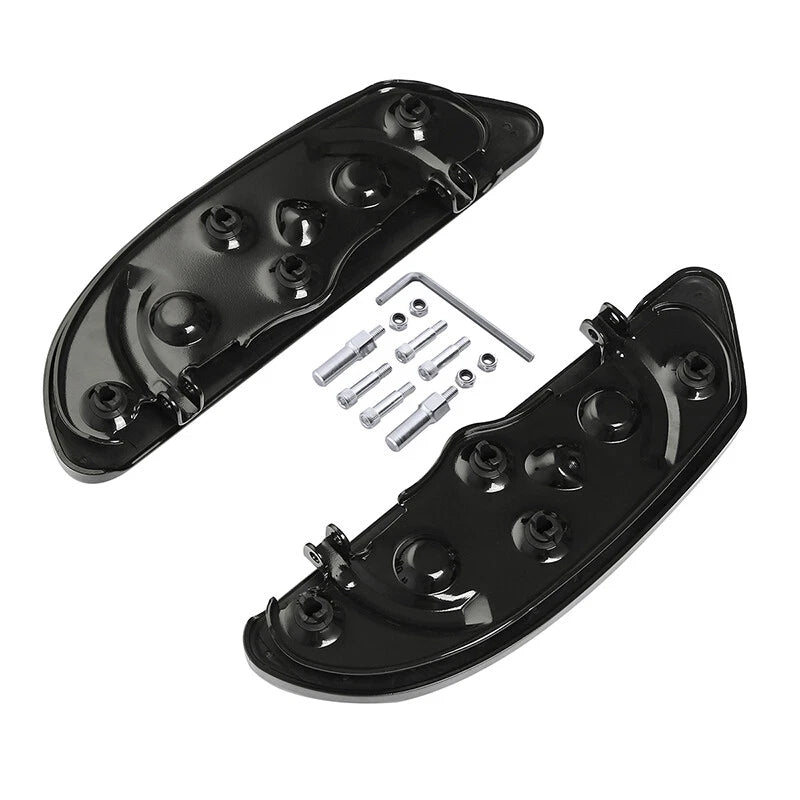 Chrome/Black Front Driver Floorboard for Harley Road King Glide (1986–2022)