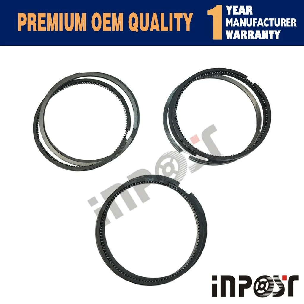 Set of 3 Piston + Ring Kit STD 67mm for Kubota D722