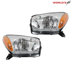 Set of 2 Halogen Headlights for Toyota RAV4 (2001–2003) Chrome Housing