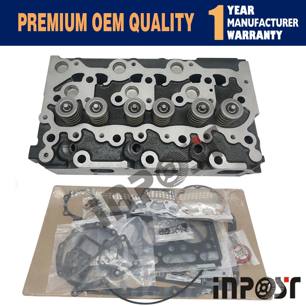 Cylinder Head Assembly with Full Gasket for Kubota D1703 D1703E (2000–2023)