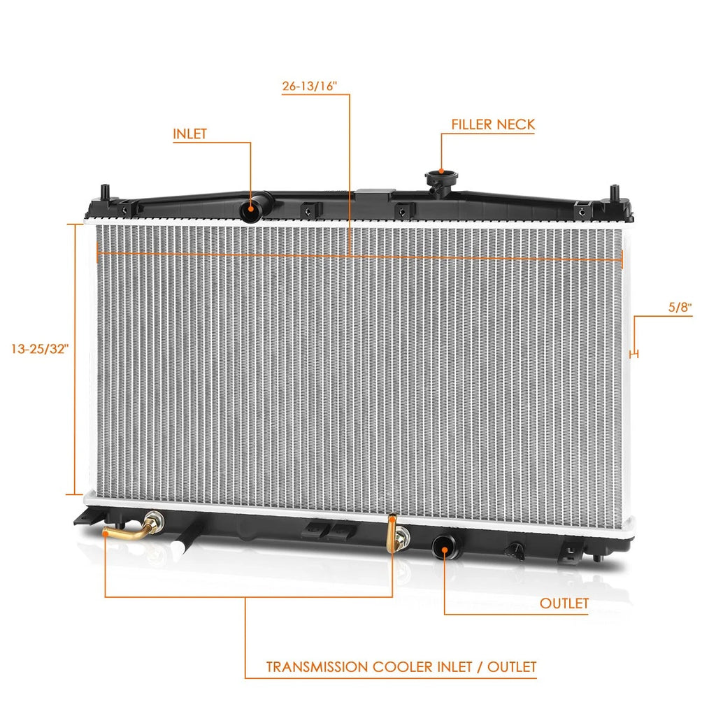 OE Style Aluminum Core Cooling Radiator DPI-13105 for Honda CR-Z/Insight (2010–2016)