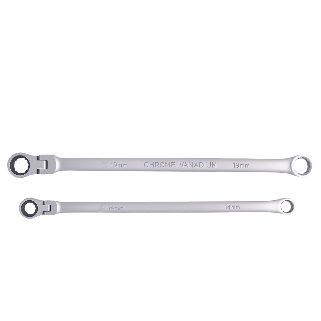 Flex Head Ratchet Wrench Set for 14mm–19mm (Chrome Vanadium) 25-Piece (2010–2010)